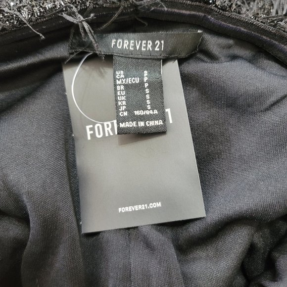 Forever 21 Knit Short Dress Sz S Black - Picture 9 of 10